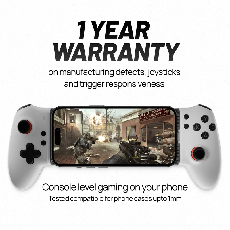 1 Year Warranty on Headshot Pro — Console Level Gaming on Your Phone